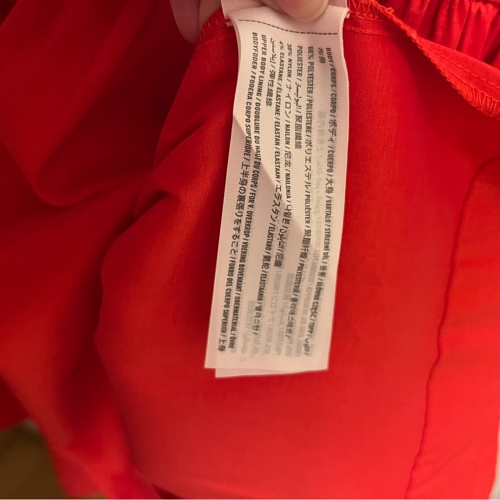 Abercrombie & Fitch Red Spaghetti Strap Maxi Dress Bow Back - Picture 4 of 5